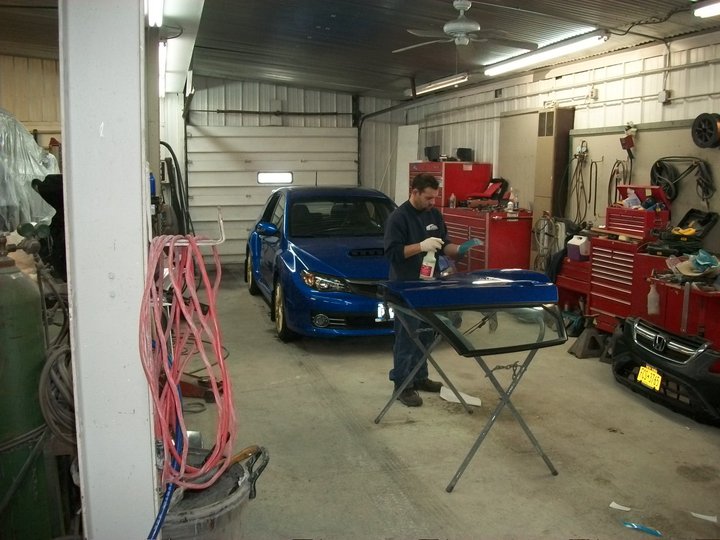 in garage